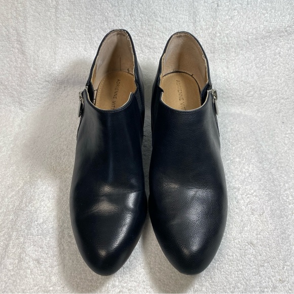 Adrienne Vittadini Midge Shoes booties Size 7 Black Side zipper 2 inch heal - Picture 2 of 16
